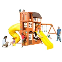 KidKraft Lookout Extreme Wooden Swing Set / Playset