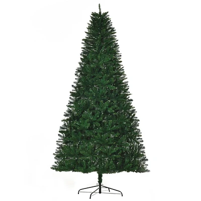 HOMCOM 8FT Artificial Christmas Tree Holiday Indoor Home Xmas Decoration for Party, with Foldable Base, Green