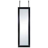 hometrends Over the Door Mirror Black 15.5” x 51.3” x 0.7”