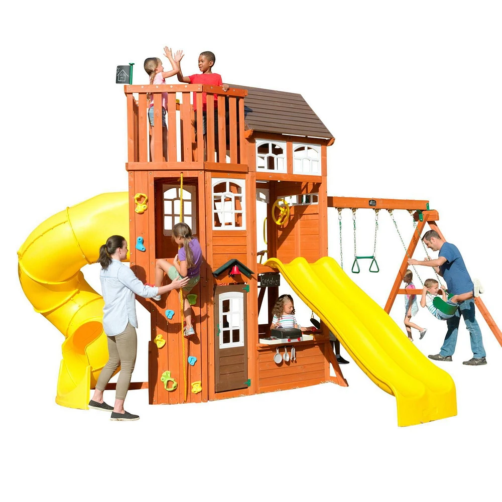 KidKraft Lookout Extreme Wooden Swing Set / Playset