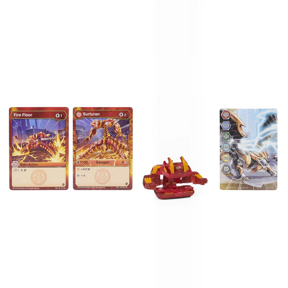 Bakugan Geogan, Surturan, Geogan Rising Collectible Action Figure and Trading Cards