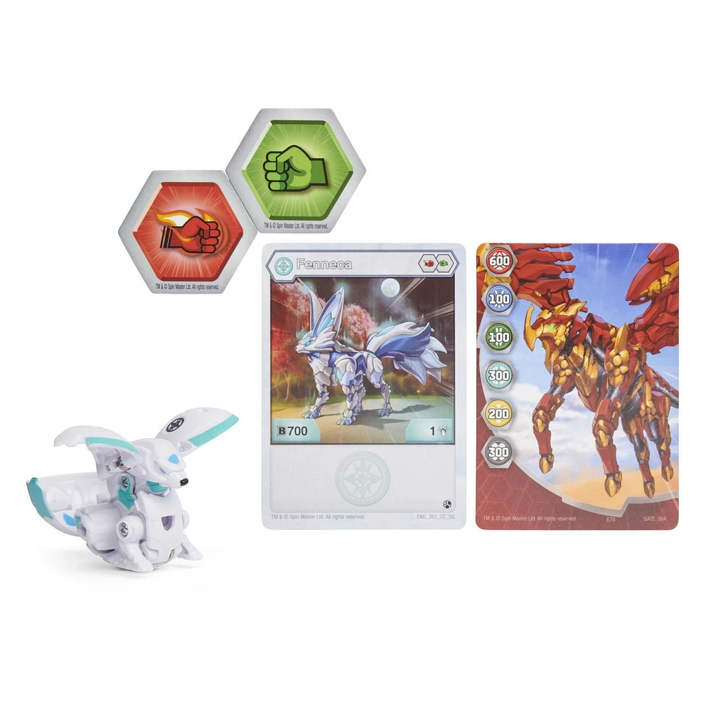 Bakugan, Fenneca, 2-inch Tall Geogan Rising Collectible Action Figure and Trading Card