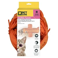 Pet Zone Goldfish 3-in-1 Crinkle Tunnel Cat and Kitten Toy