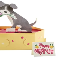 Hallmark Pop Up Mothers Day Card (Displayable Puppy Dog with Flowers)