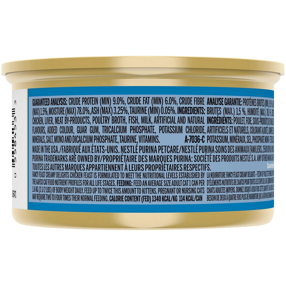 Fancy Feast Creamy Delights Festin de Poulet Nourriture pour Chats