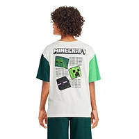 T-shirt à blocs de couleurs Minecraft pour garçons