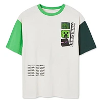 T-shirt à blocs de couleurs Minecraft pour garçons