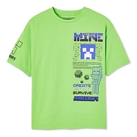 T-shirt à imprimé graphique Minecraft pour garçons