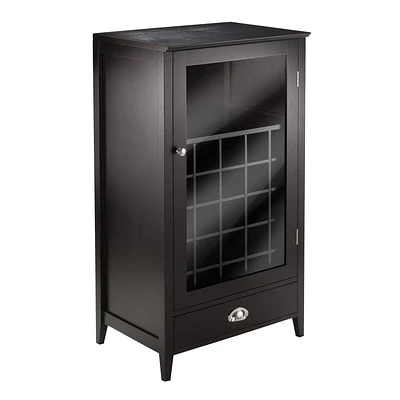 Winsome Bordeaux Wine Cabinet 25-Bottle Slot Modular in Espresso Finish - 92455