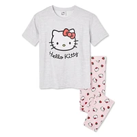 Pyjama 2 pièces Hello Kitty pour femmes Tailles TP–TG