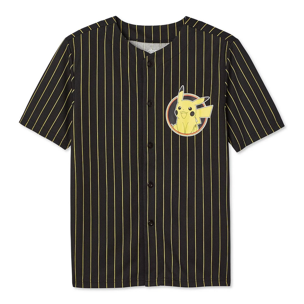 Pokemon Boys' Pikachu Baseball Shirt, Sizes XS-XL
