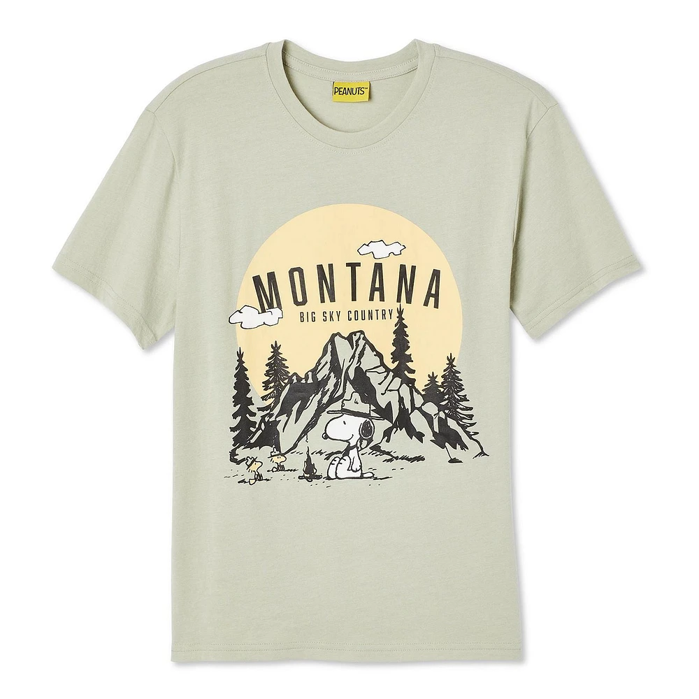T-shirt coupe garçonne Snoopy Peanuts pour femmes
