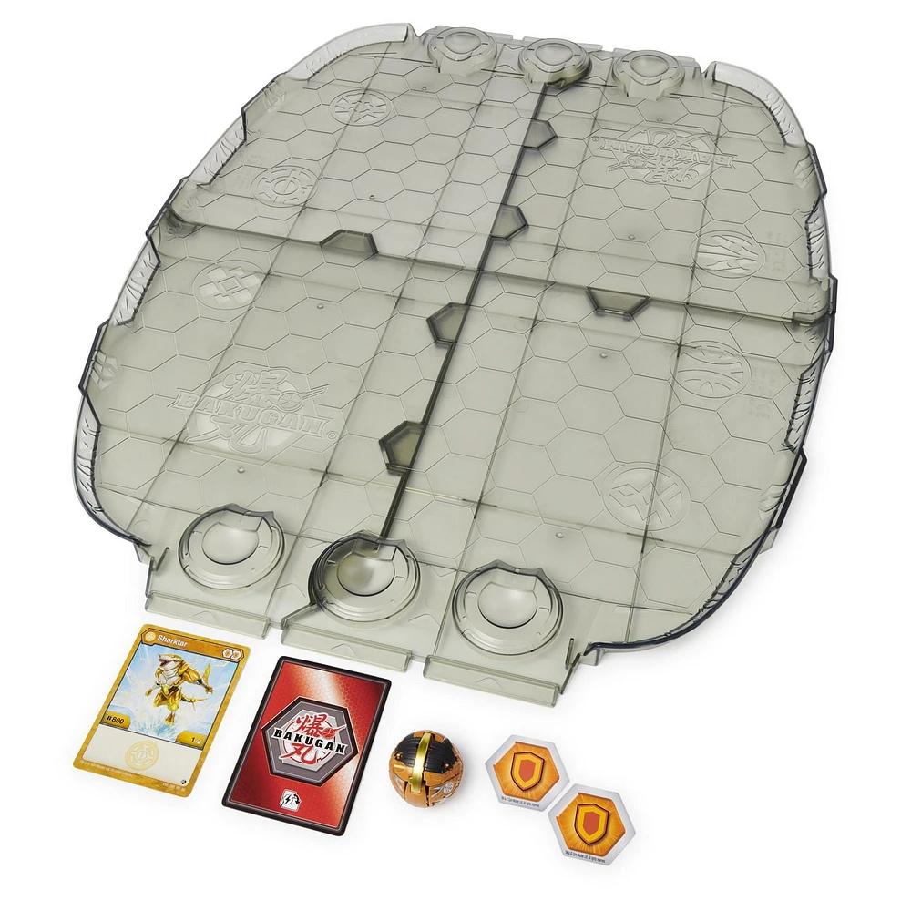 Bakugan Battle Matrix, Deluxe Game Board with Exclusive Gold Sharktar Bakugan, for Kids Aged 6 and up