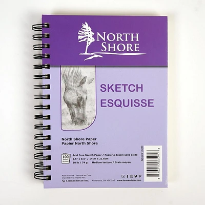 PAPIER DE ESQUISSE 5.5"X8.5" PAPIER DE ESQUISSE NORTH SHORE 5.5"X8.5"