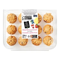 Your Fresh Market Mixed Berry Lemonade Mini Muffins, 12 muffins, 336 g total