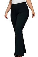 Frankie & Stella ™Ladie's High Rise Wide Leg Pant PLUS-BLACK