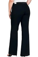 Frankie & Stella ™Ladie's High Rise Wide Leg Pant PLUS-BLACK