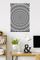 Zebra Stripe Optical Illusion Wall Poster, 22.375" x 34"