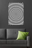 Zebra Stripe Optical Illusion Wall Poster, 22.375" x 34"