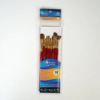 North Shore 10 piece paint brush set, Ten piece brown paint brush set by North Shore