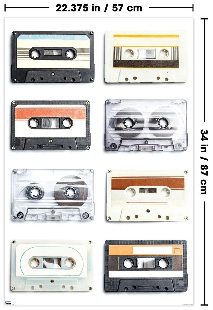 Cassettes Wall Poster, 22.375" x 34"