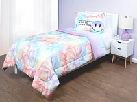 Justice Tie-Dye 3-Piece Twin/Full Reversible Comforter Set with Decorative Pillow