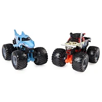 Monster Jam, Official Pirate’s Curse Vs. Megalodon Die-Cast Monster Trucks, 1:64 Scale, Kids Toys for Boys Ages 3 and up