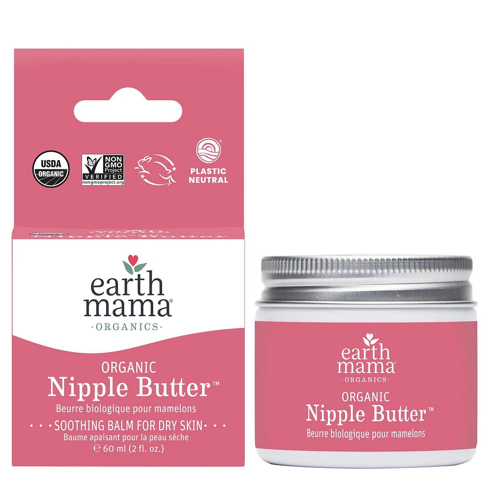 Earth Mama Herbal Organic Nipple Butter for Breastfeeding, Calendula breastfeeding cream