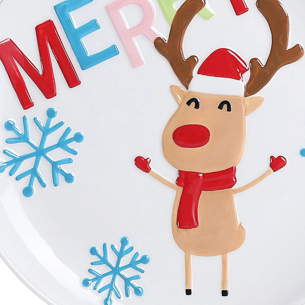 Holiday Time Reindeer Appetizer Plate