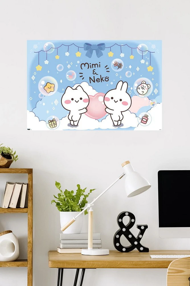 Mimi & Neko - Clouds Wall Poster, 22.375" x 34"