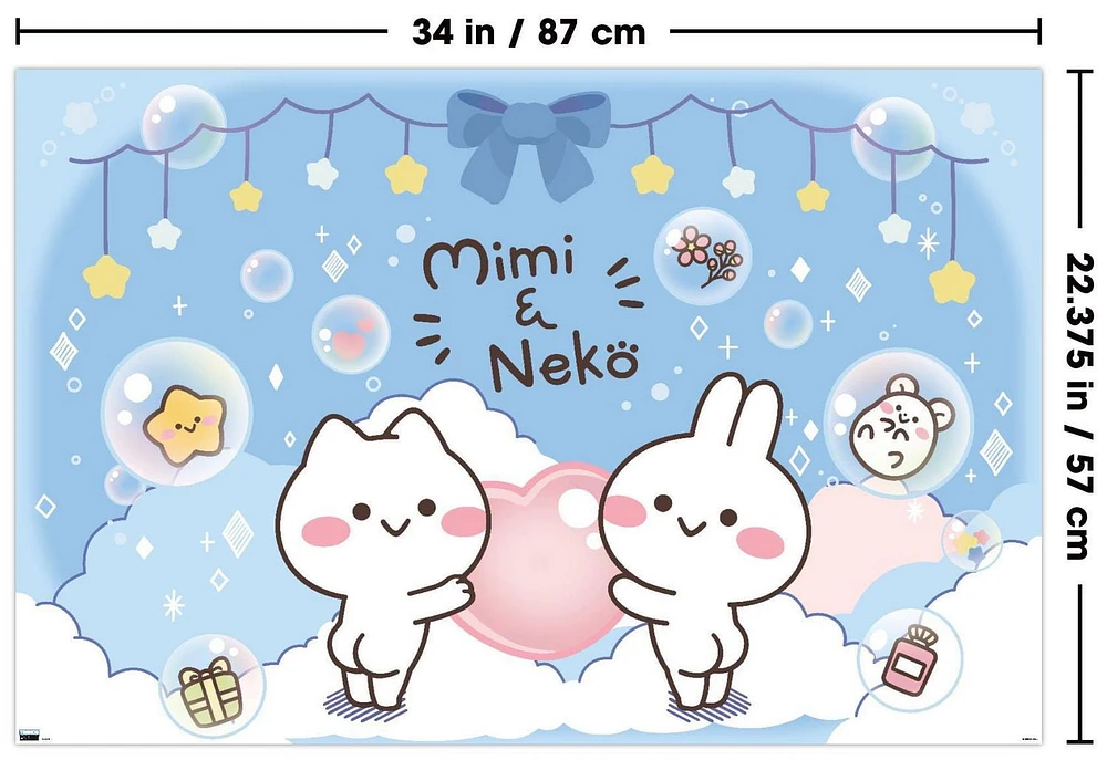 Mimi & Neko - Clouds Wall Poster, 22.375" x 34"