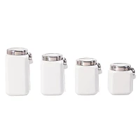 Mainstays White Ceramic Canister Set, Canister Set, Ceramic