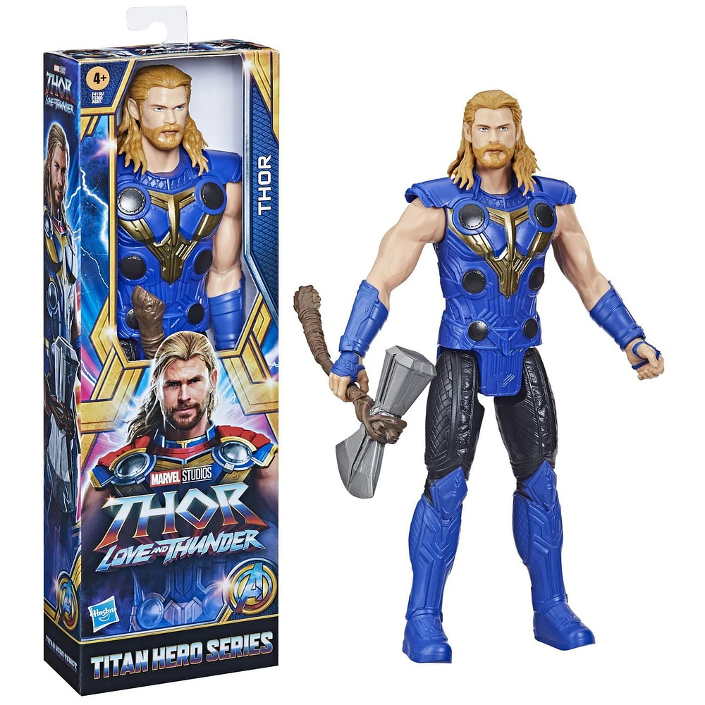 Marvel Avengers Titan Hero Series Thor Toy, 12-Inch-Scale Thor: Love and Thunder Action Figure with Accessory, Toys for Kids Ages 4 and Up