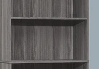 Monarch Specialties Bookshelf, Bookcase, 6 Tier, 72"h, Office, Bedroom, Laminate, Grey, Transitional