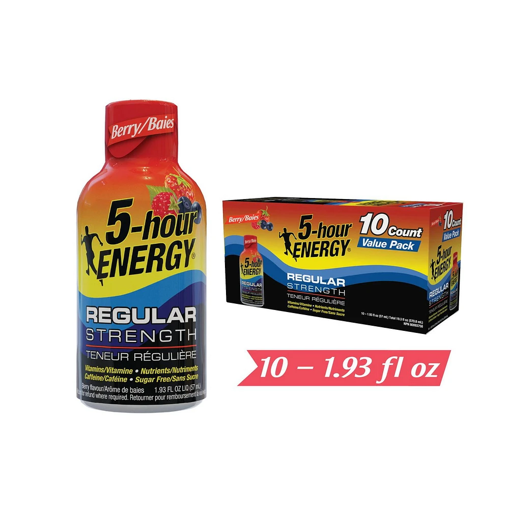 5 Hour Energy Regular Strength Berry, 10x57ml