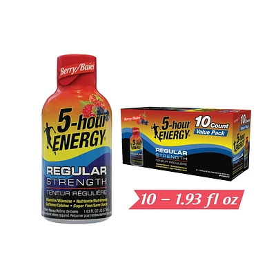 5 Hour Energy Regular Strength Berry, 10x57ml