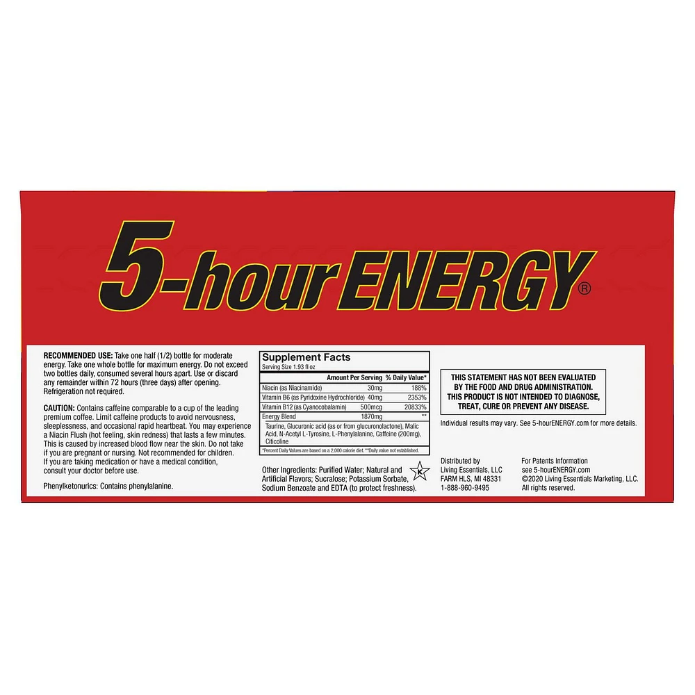 5 Hour Energy Regular Strength Berry, 10x57ml