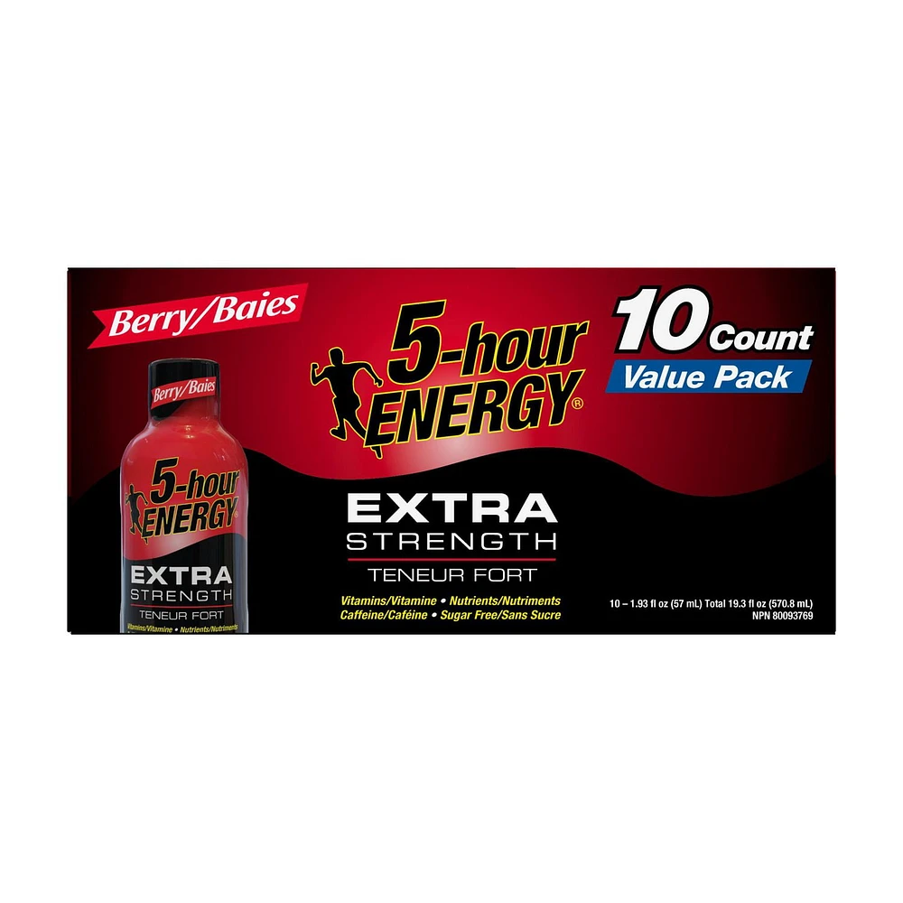 5 Hour Energy Extra Fort Baies 10x57ml