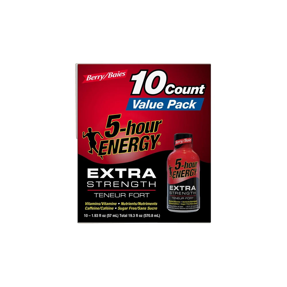 5 Hour Energy Extra Fort Baies 10x57ml