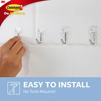 Command™ Small Wire Hooks Value Pack, 17067CLRC-VP, Clear, Crochet Command(MC) 17067CLRVP