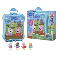 Peppa Pig Peppa's Adventures Peppa's Carry-Along Friends Case Toy, Includes 4 Figures and Carrying Case, Ages 3 and up