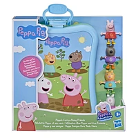 Peppa Pig Peppa's Adventures Peppa's Carry-Along Friends Case Toy, Includes 4 Figures and Carrying Case, Ages 3 and up