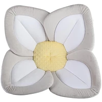 Blooming Bath Lotus Baby Bath Seat - Premium Baby Bathtub, Fits Most Sinks - Newborn to 6 Months - Baby Essentials - Baby Gifts - 33" - Grey/White/Yellow