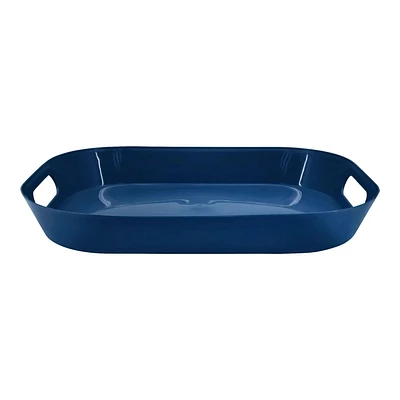 Mainstays Dark Blue Plastic Serving Tray