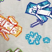 T-shirt à manches courtes Doodle Minecraft pour garçons