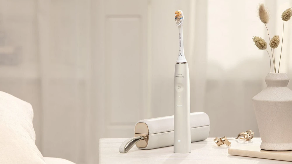 Philips Sonicare Prestige 9900 Rechargeable Toothbrush with SenseIQ (Champagne), HX9990/11