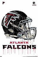 NFL Atlanta Falcons - Drip Helmet 20 Wall Poster, 22.375" x 34"