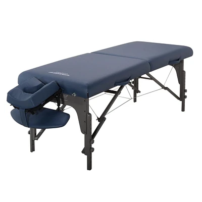 Master Massage 31" Extra Wide Montclair Pro Memory Foam Portable Massage Table Package with Reiki - Royal Blue