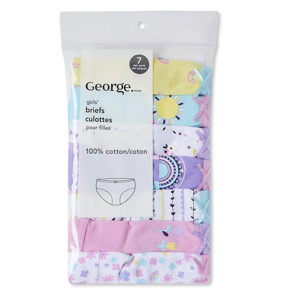 George Toddler Girls' Cotton Briefs 7-Pack