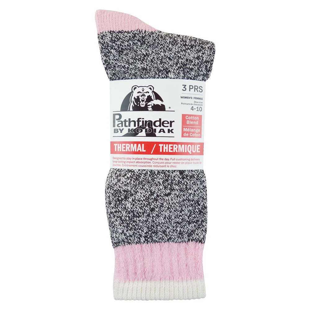 Chaussettes Thermiques en Coton Pathfinder par Kodiak pour Femmes en paq. de 3